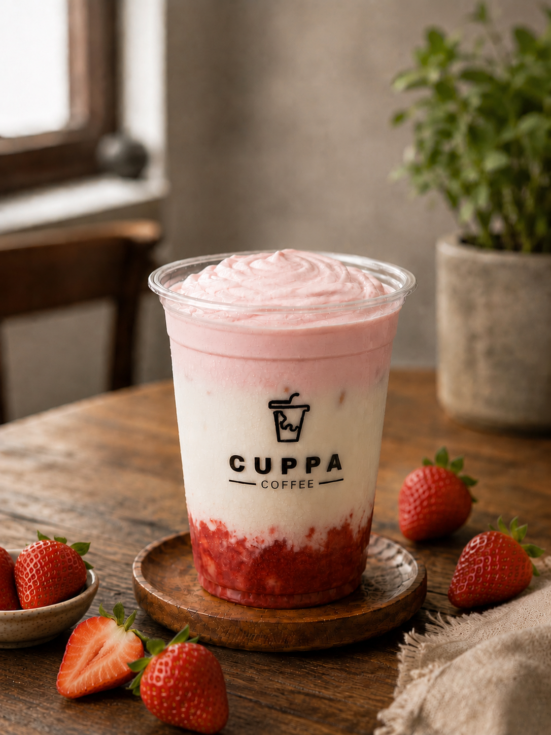 Iced Strawberry & Cream