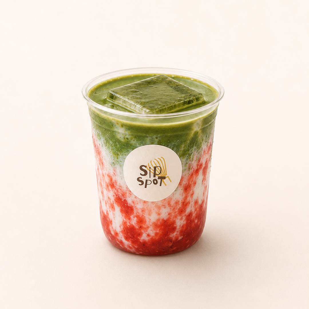Iced Strawberry Matcha Latte