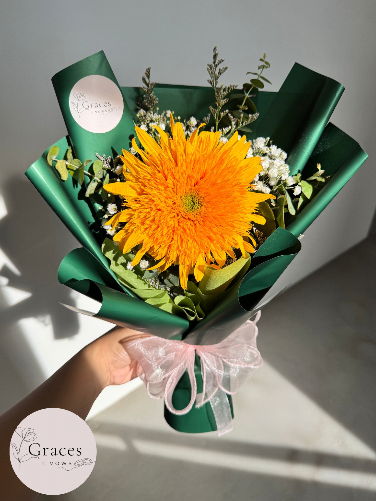 Teddy Bear Sunflower - Single Stalk