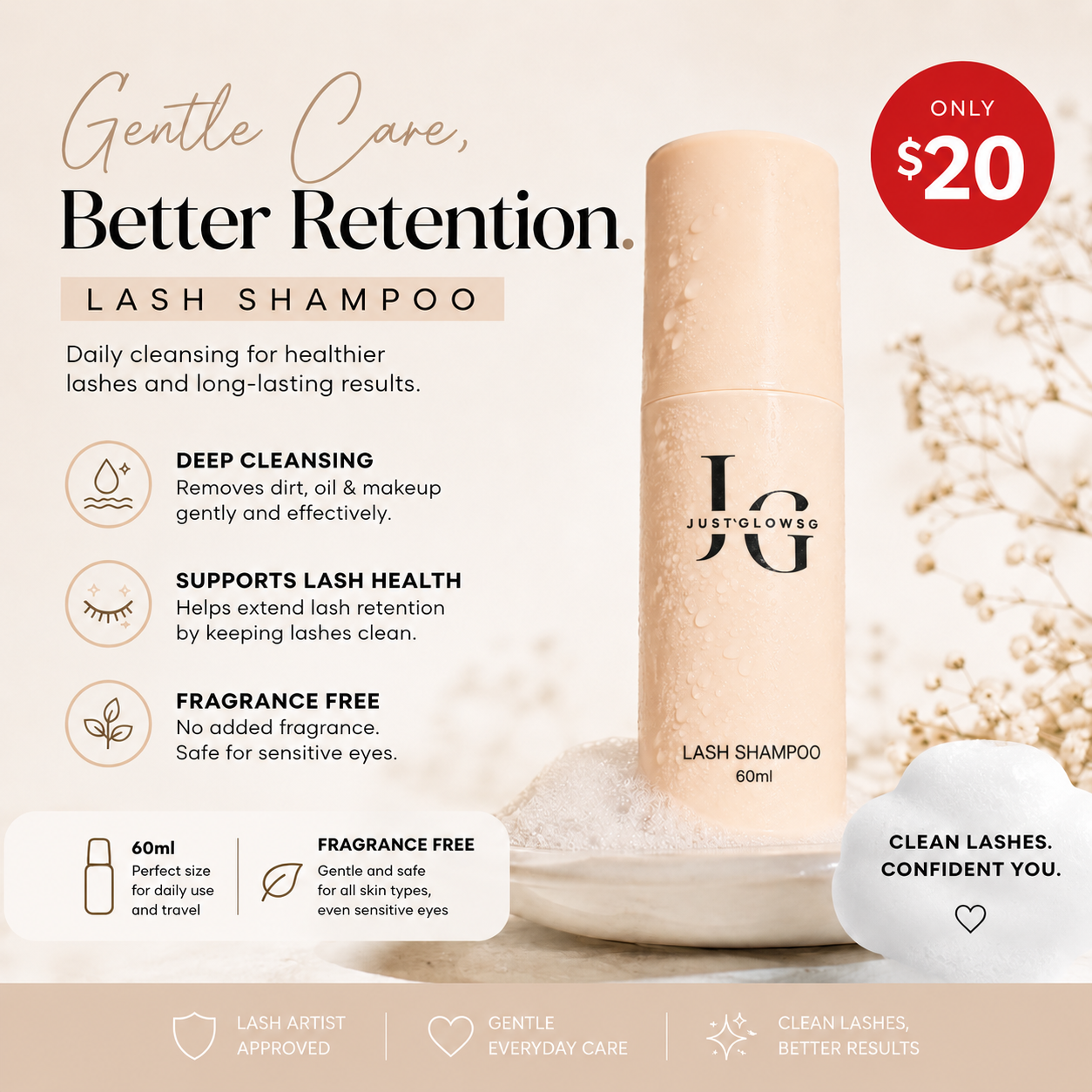Lash Shampoo by JUSTGLOWSG