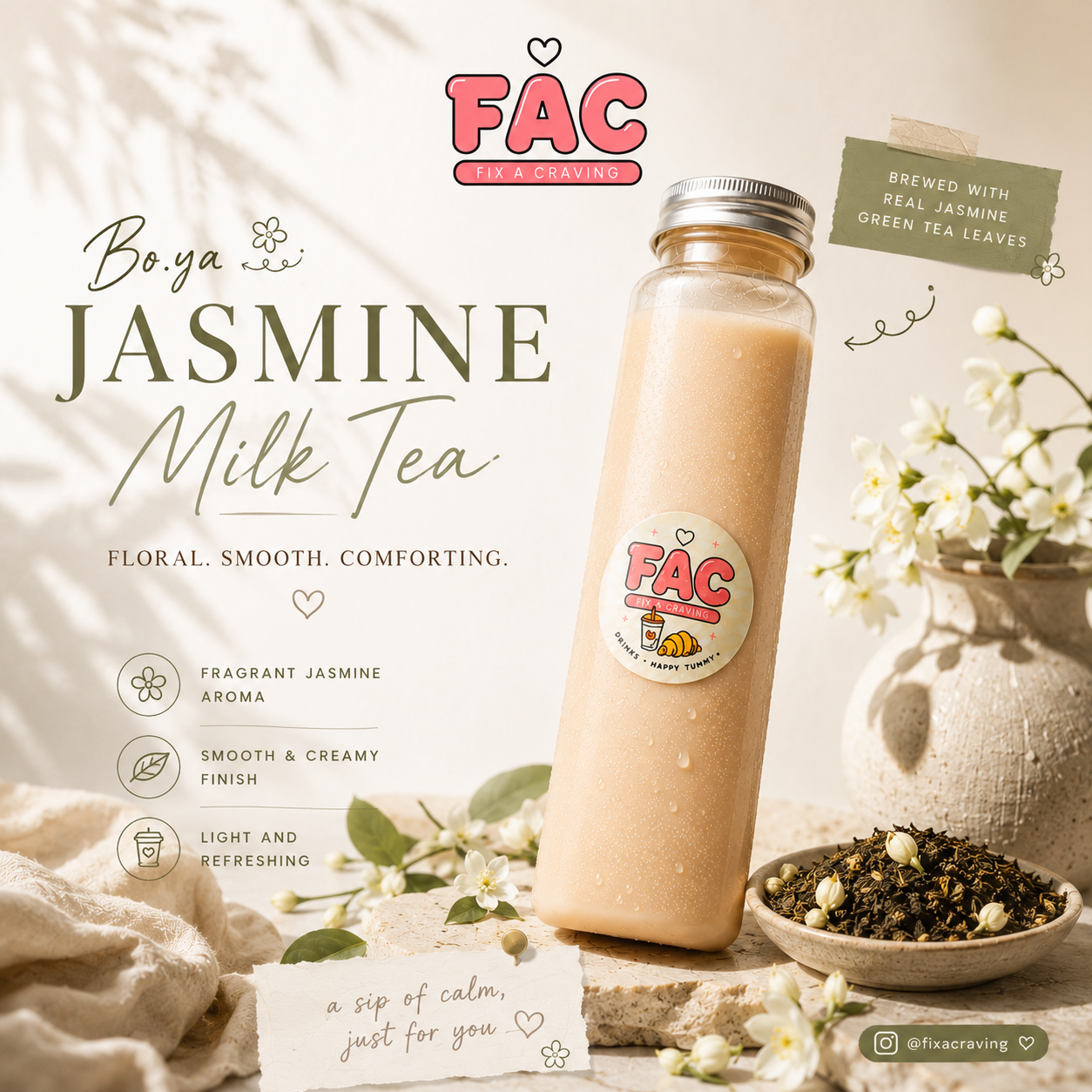 Bo.Ya Jasmine Milk Tea 🤍