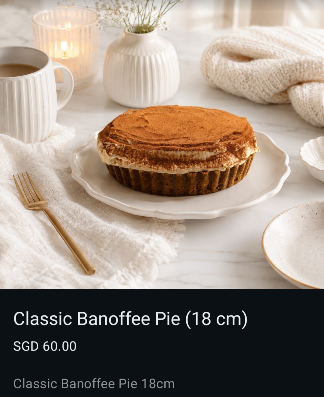 Classic Banoffee Pie (18cm)