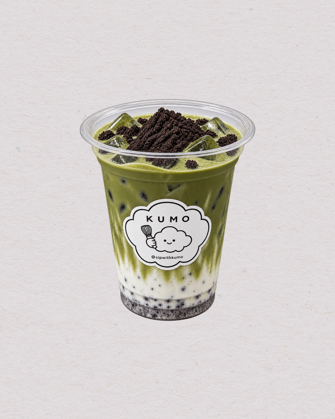 oreo hojicha latte
