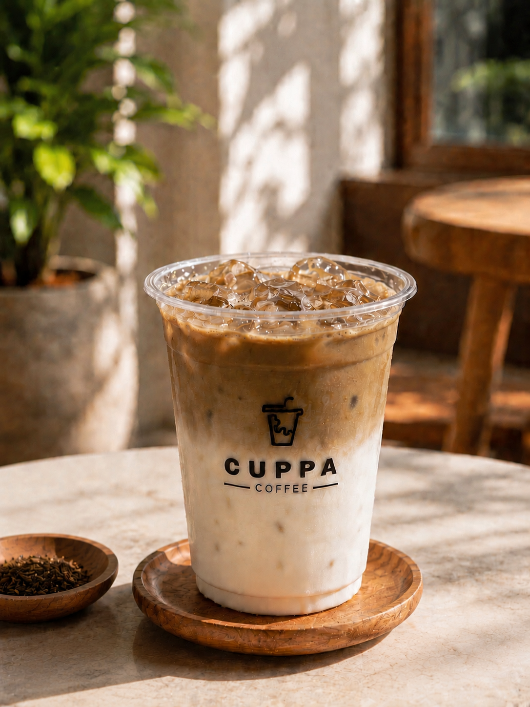 Iced Houjicha Latte